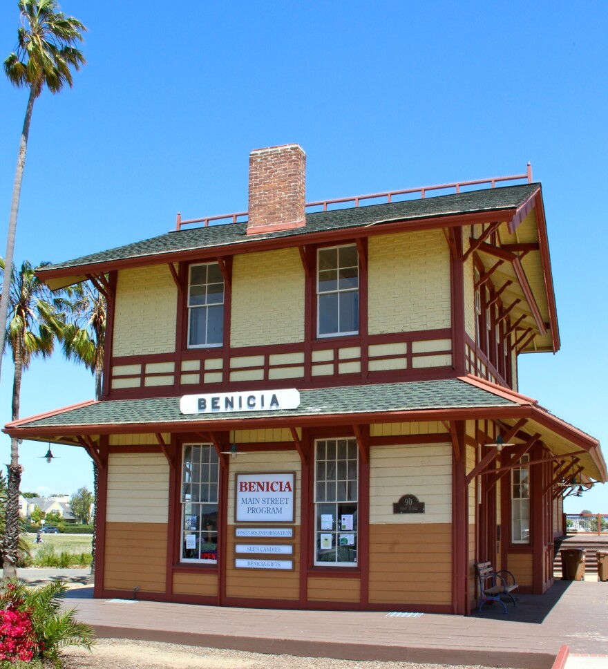 Benicia, California's historic train depot--the one time terminus of the transcontinental railroad