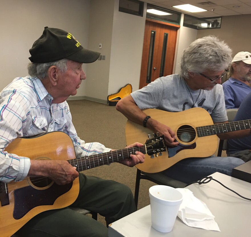 Steve Dean, one of Freedom Sings USA lead songwriters, instructs a class at the Lifestyle Center in Chattanooga.