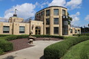 The Akron-Fulton Airport Terminal was built in 1929 as a terminal for dirigibles flying into Akron. Owner Randy Theken bought the property in 2005 and spent two years restoring it.