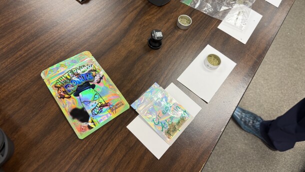 A variety of hemp products are displayed during a press conference at the N.C. General Assembly on Tuesday, June 24. The N.C. House of Representatives is working on a pair of bills to prevent people younger than 21 years old from purchasing products like these.