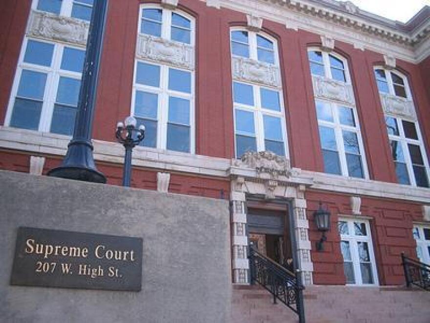 The Missouri Supreme Court building in Jefferson City, Mo.