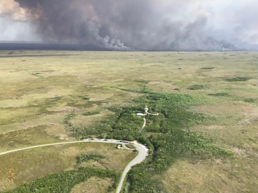 The Chipmunk Fire burned nearly 18,000 acres in Everglades National Park as firefighters worked from the air