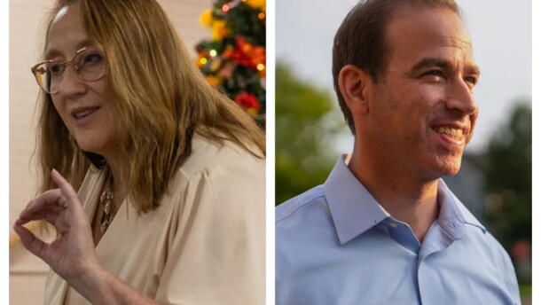 Amy Chai, Republican nominee in Connecticut's 1st Congressional District, left. Luke Bronin, Democratic nominee in Connecticut's 1st Congressional District, right.