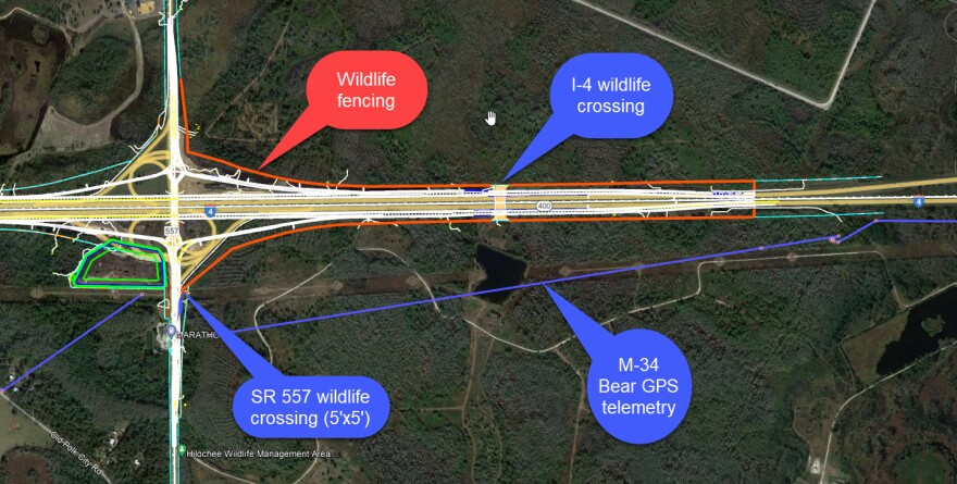 Map of the new underpass