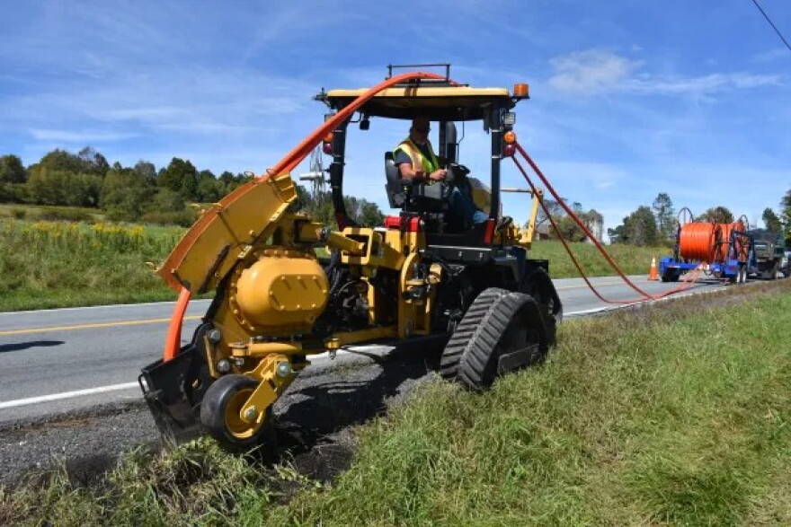 Archtop Fiber work zone operation in Bethel, New York.