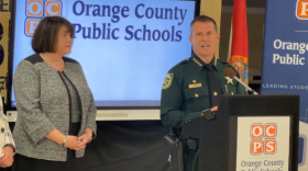 Photo: Sheriff John Mina, Superintendent Maria Vazquez