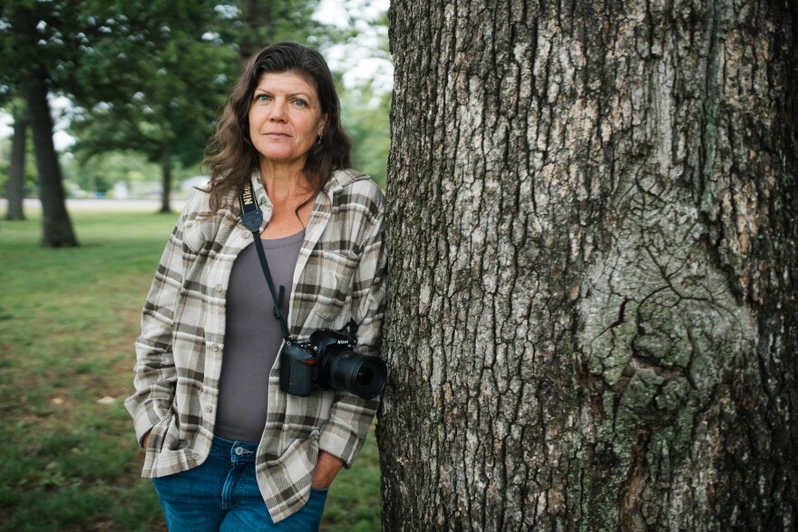 Kim Erndt-Pitcher, the Prairie River Network’s director of ecological health, at Tilden City Park on Wednesday, May 6, 2026, in Tilden, Illinois.