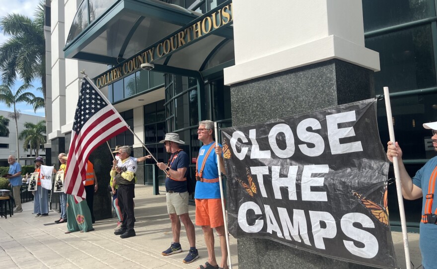 Collier County No Kings protest rally.