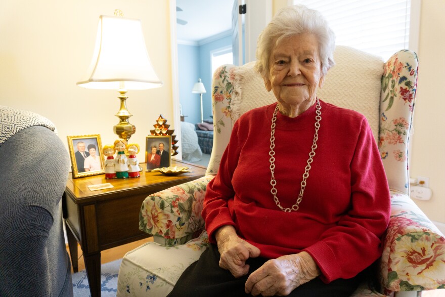 Kada Owen McNeill, long-time Ashe County resident, sits in her home in Jefferson, North Carolina