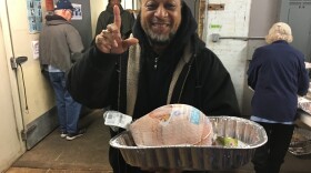 There were hundreds of smiling faces as they went through the line to get a turkey and all the fixings.