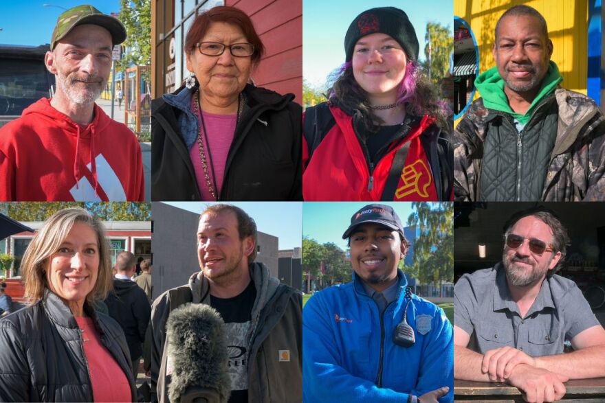 portraits of eight people