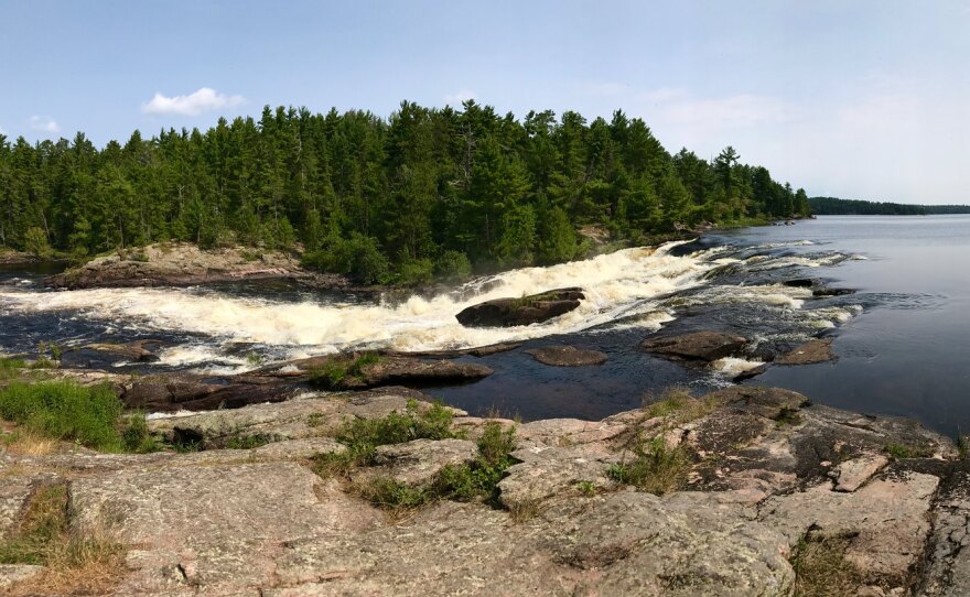 Curtain Falls in the Boundary Water Canoe Area Wilderness.