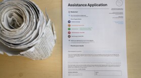 An image of the former MDHHS public assistance application beside the new, shorter version.