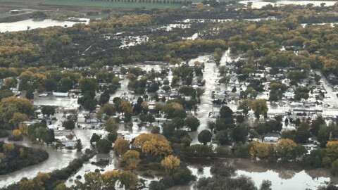 Flooding in Farmington, New Mexico.