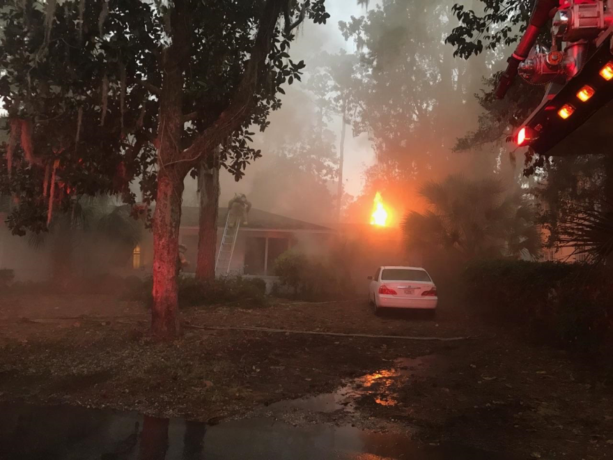 Residential fire at 2210 NW 1st Ave. (photo provided by Gainesville Fire Rescue)