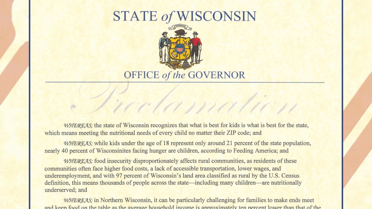 Governor's proclamation declares this week "Feed Our Rural Kids Week" - Vimarsana News