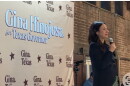 Democratic candidate for governor of Texas Gina Hinojosa speaks to a crowd during her last campaign stop in El Paso days before the November 3rd midterm elections.
