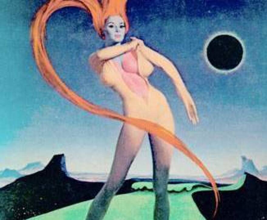 The original paperback cover for Joanna Russ' 1975 novel <em>The Female Man </em>(detail above) called the book "startling."