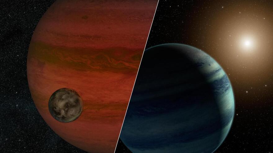 Moon or Planet? The Exomoon Hunt Continues Artist Concept.