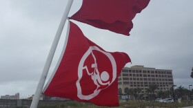 red flags at the beach near Jacksonville