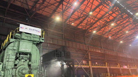 Inside the Middletown steelworks operated by Cleveland-Cliffs in 2024.