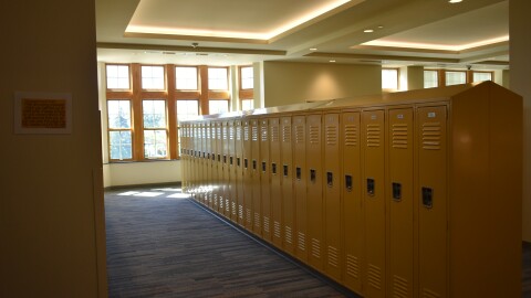  A hallway at Cleveland Heights High School, a school district which has previously said it's lost millions in school funding due to students within its borders taking vouchers to attend private schools.