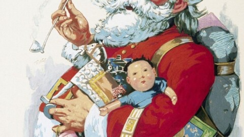 “Merry Old Santa Claus” by Thomas Nast, 1863. Public Domain.