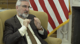 Gov. Eric Holcomb has held firm in his view on any government mandate surrounding the vaccine.