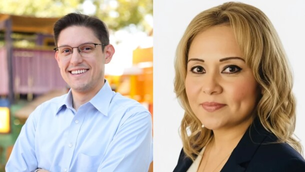 Adrian Reyna (Democrat) and Michelle Barrientes Vela (D)