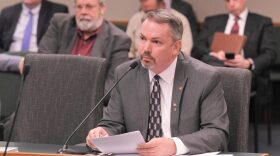 State Rep. Jamie Gragg, a Republican from Ozark, speaks during a House committee hearing during the 2025 legislative session (Tim Bommel/Missouri House Communications).
