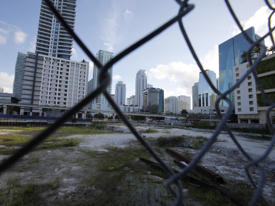 Development stopped and housing went unsold when the housing bubble in Miami popped.