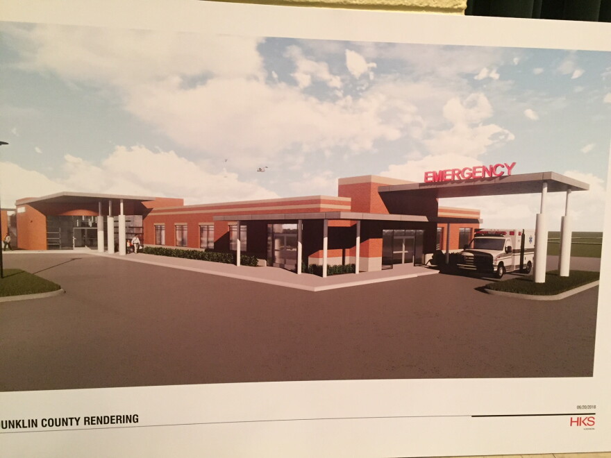 Rendering of what the new hospital in Kennett would look like.
