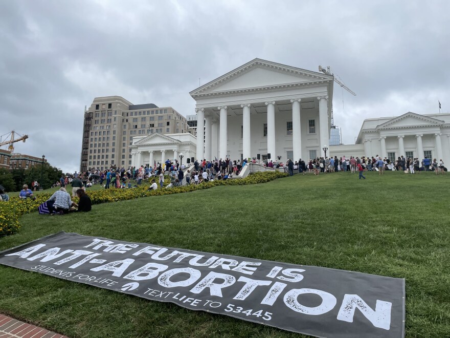 Hundreds of people gathered on Capitol Square on September 17, 2021 to rally against abortion access.