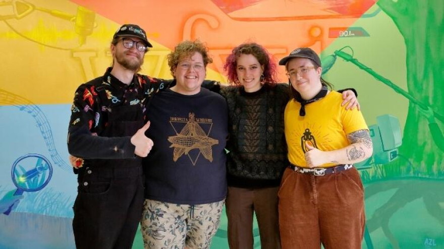 Dana Skully & the Tiger Sharks pose for a photo after their performance for WFYI’s Studio Sessions.