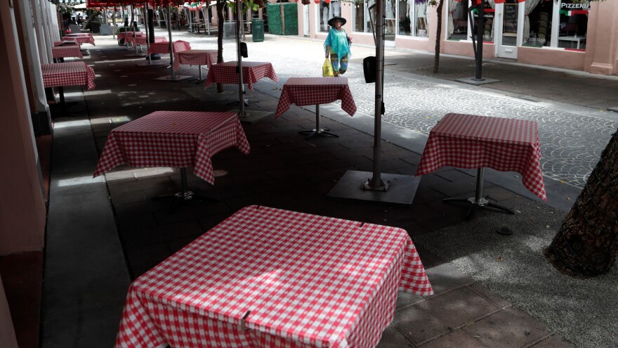 File photo of an empty restaurant