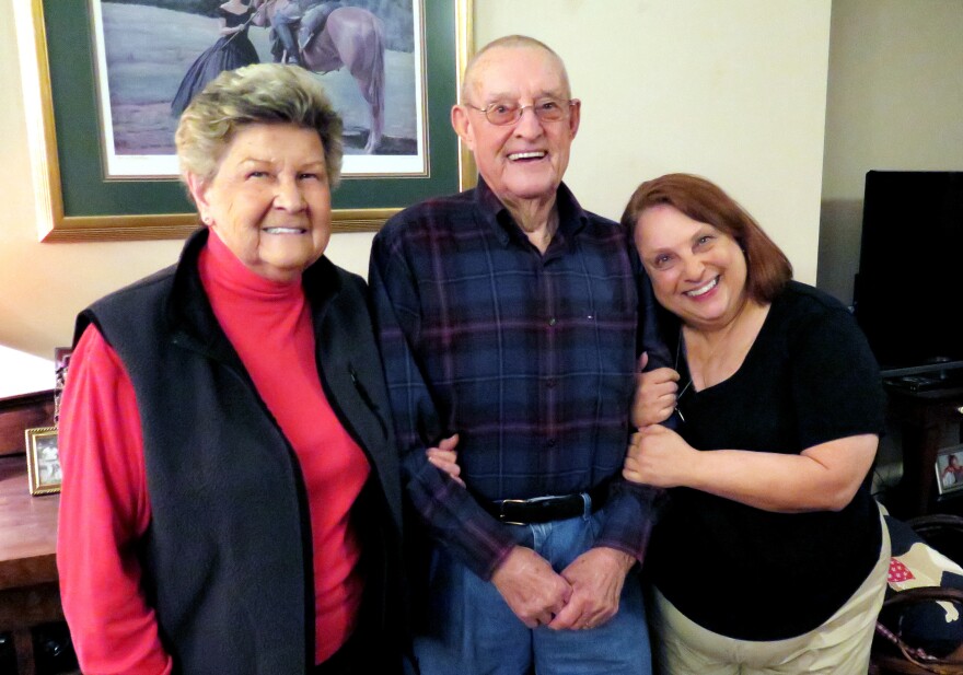 Mary Harris (from left) and her husband, Dan, along with their daughter Zeean Bumpus. Dan, his father, his grandfather, his former son-in-law and his grandson have all been coal miners.