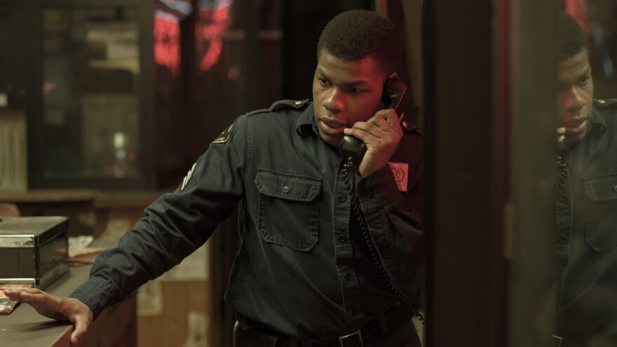 John Boyega plays security guard Melvin Dismukes in <em>Detroit.</em>