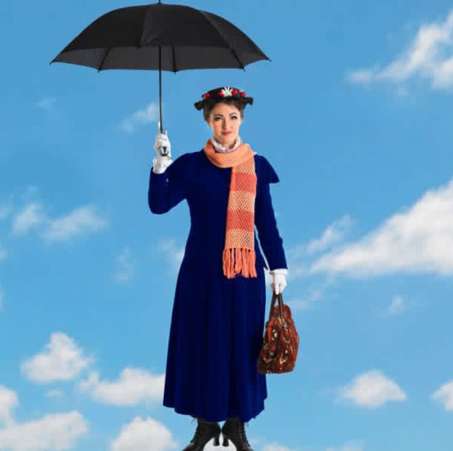 mary poppins umbrella flying