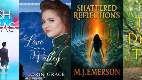 Four book covers edited together. 