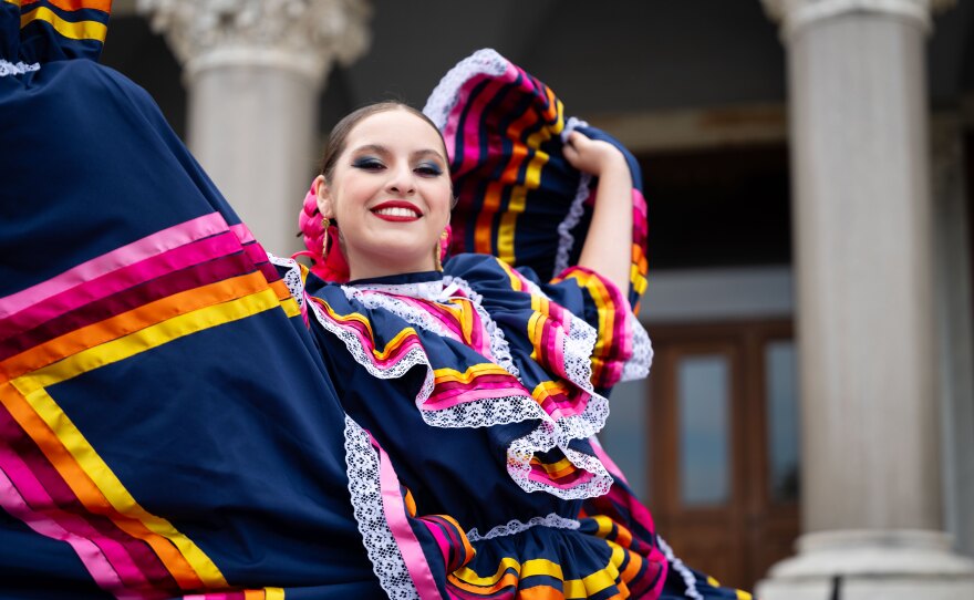 As part of the Mexicanos en Connecticut Committee hosting its 10th annual event commemorating Mexican Independence Day, performances from the Spanish Community of Wallingford’s (SCOW) School of Music student mariachi ensemble and folk dancers took place through out the event on September 16, 2025 at the State Capitol building in Hartford, Connecticut.