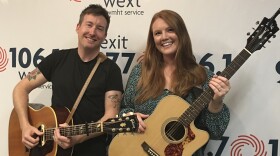 Chris Carey with Maggie Doherty at WEXT Radio