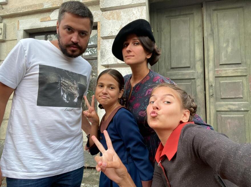 A family selfie in Ukraine.