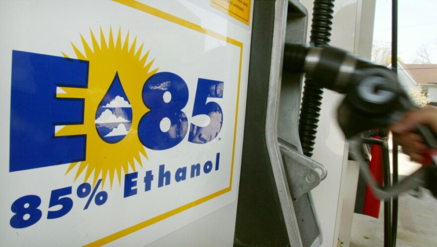 A 45-cent-per-gallon government subsidy for ethanol producers ended earlier this year, but there's still a mandate that forces refineries to blend ethanol with gasoline. Before the mandate, refineries used about half as much ethanol as they do today.