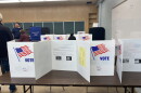 Vote dividers at a polling location in Onondaga County, 2021.