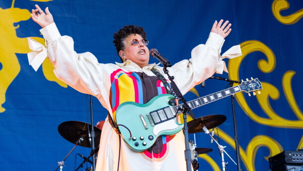 Brittany Howard of Alabama Shakes performs during the second weekend of the New Orleans Jazz & Heritage Festival on Saturday, May 2, 2026, at Fair Grounds Race Course in New Orleans. (Photo by Amy Harris/Invision/AP)