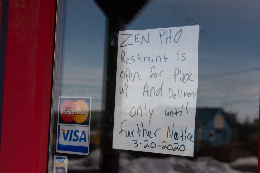 Like all restaurants in Alaska, Zen Pho is closed to dine-in eating and owner Thae “TJ” Jeoun is struggling to pay bills and keep his staff employed. March 31, 2020 in Bethel, Alaska.