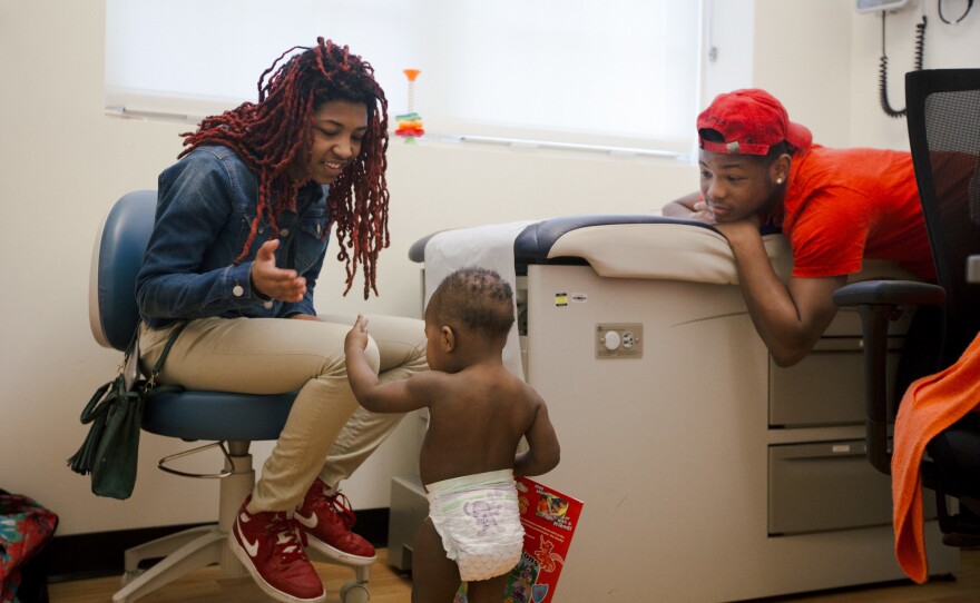 New parents Kiera and D'Monte attend the same school and Patchen uses every chance to talk to them together about issues they're facing.