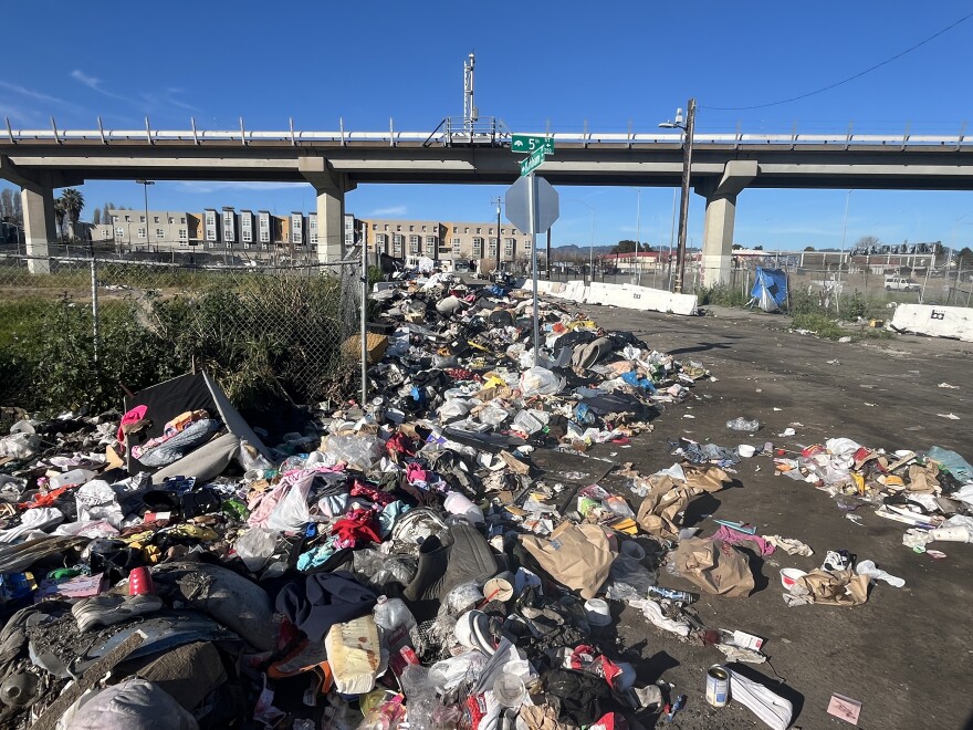 Illegal dumping near West Oakland BART
