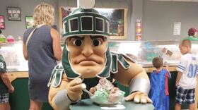 Sparty with ice cream