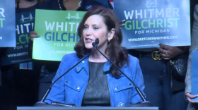 Governor Gretchen Whitmer speaks during the 2022 State Endorsement Convention of the Michigan Democratic Party Saturday, April 9, 2022 in Detroit, Michigan.